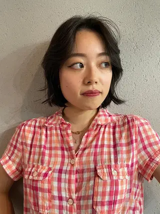 ミディアム カラー パーマ 吉田一輝 外国人パーマのヘアスタイル