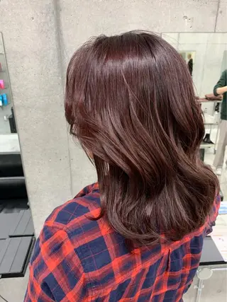 セミロング レイヤーカット 赤み消し　店長/大和のヘアスタイル