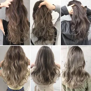 セミロング カラー ヘアアレンジ 【公式】amble luxe池袋東口🩷のヘアスタイル