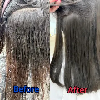 ロング カラー 草野ゆずき⌇縮毛矯正 ⌇Wカラー⌇レイヤーのヘアスタイル