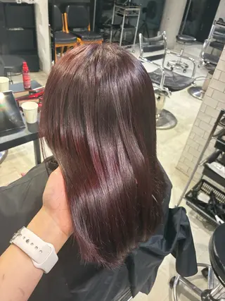 ミディアム カラー ヘアアレンジ 🦋似合わせカラー 艶髪🦋Rinaのヘアスタイル