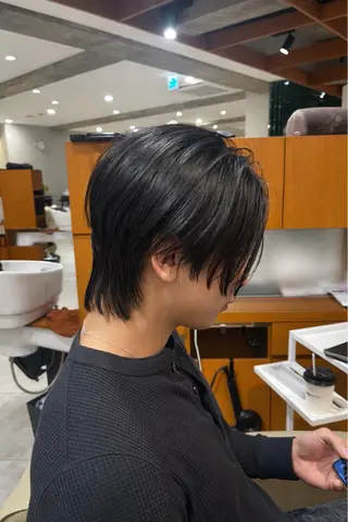ショート メンズ ニュアンスパーマ/ レイヤー/茶屋町のヘアスタイル