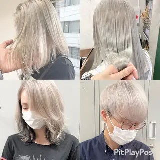 ミディアム カラー ウルフ/デザイン/ 大阪/タカハシユウキのヘアスタイル