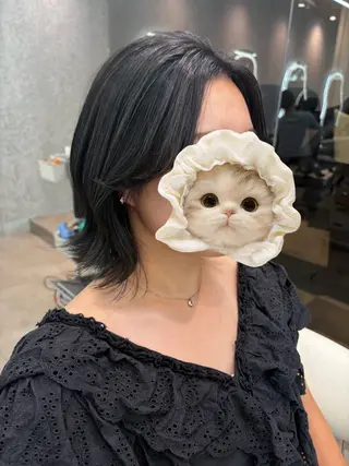ミディアム ヘアアレンジ 🌻夏の透明感カラー 🩵韓国レイヤー櫻井のヘアスタイル