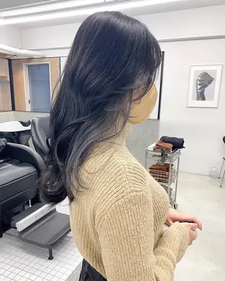 ロング カラー 樫原裕二/似合わせ カット/透明感カラーのヘアスタイル