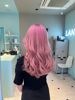 セミロング カラー ブリーチカラー 🩵MIZUKIのヘアスタイル