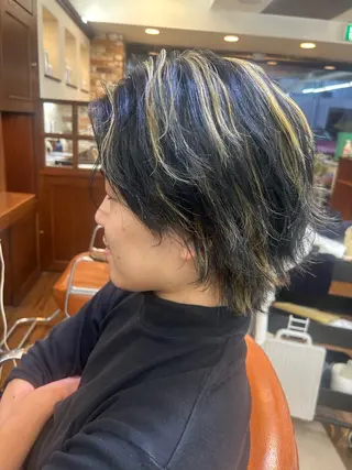 ミディアム カラー メンズ 大八木 美咲のヘアスタイル