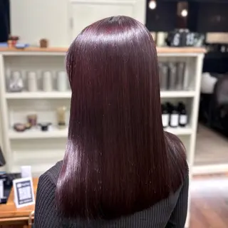 セミロング カラー 🎀ときの/髪質改善 透けッ暖色カラー🪞のヘアスタイル