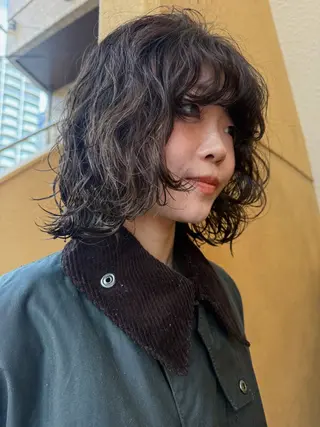 カラー パーマ 南部 綾音のヘアスタイル