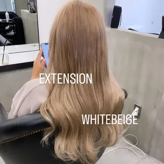 ロング カラー エクステ🩵ブリーチ 韓国ヘア🩵KAEのヘアスタイル