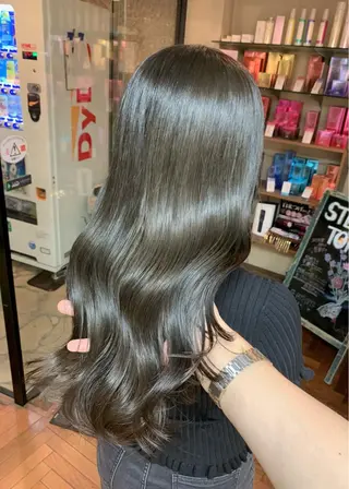 セミロング カラー 矢野 晃平のヘアスタイル