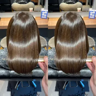 セミロング カラー 佐々木 裕一のヘアスタイル
