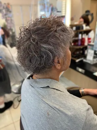 ショート カラー パーマ メンズ トータルビューティー K:R鶴川のヘアスタイル