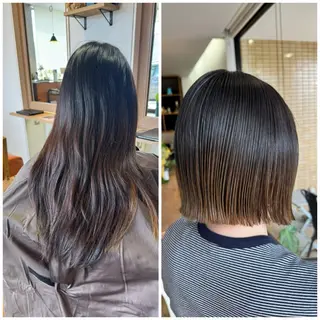 ショート カラー ツキダテ ユイのヘアスタイル