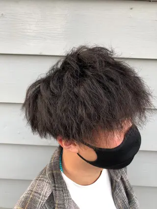 ショート パーマ メンズ 佐藤 悠生 メンズパーマ.カットのヘアスタイル