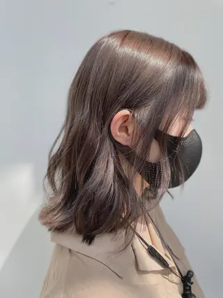セミロング カラー ヘアアレンジ ナカタケ ユウのヘアスタイル