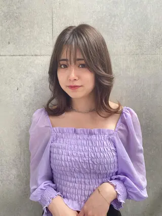 ミディアム 似合わせカット 迫留由弥のヘアスタイル