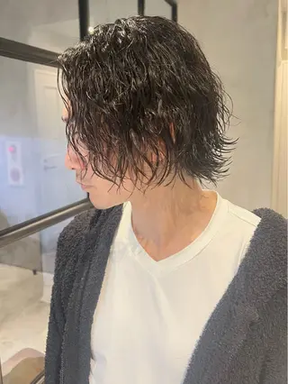 セミロング パーマ 仲井間 賢雄 fifthのヘアスタイル