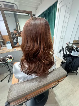ミディアム パーマ 縮毛矯正/美容師/ Lumi上大岡JUNのヘアスタイル