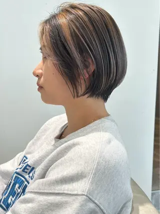 ショート 透明感カラー/ボブ 高野菜瑠のヘアスタイル
