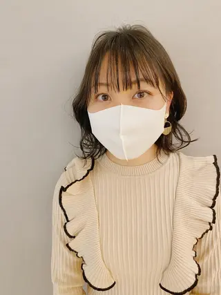 ミディアム unopulir 景山 凌のヘアスタイル