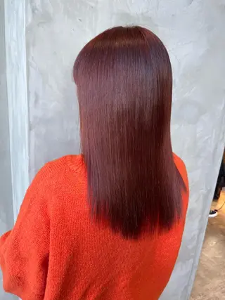 セミロング カラー レイヤー似合わせ 透明感カラーりきやのヘアスタイル