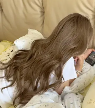 ロング カラー♡縮毛矯正 ♡徳井はやとのヘアスタイル