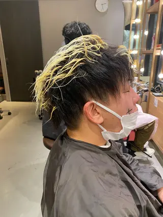 カラー パーマ メンズ unopulir 景山 凌のヘアスタイル