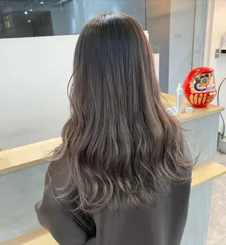 ロング カラー 森貴裕/ニュアンス パーマ/オリーブのヘアスタイル
