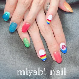 ネイル miyabi nail 桂川駅近くのネイルデザイン