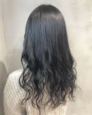 ロング カラー パーマ ヘアアレンジ TOKI /透明感/原宿のヘアスタイル