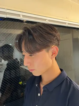 メンズ 横浜/メンズカット 曲がる縮毛矯正のヘアスタイル