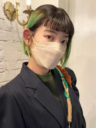ミディアム カラー ヘアアレンジ レイヤーカット×髪質 改善🇰🇷シオリのヘアスタイル