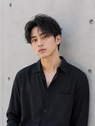 ショート パーマ メンズ 平尾薬院メンズカット FLICK/パーマのヘアスタイル