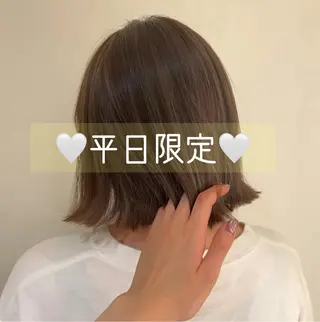 ショート 美髪矯正/シークレッ トハイライト🤍りさのヘアスタイル