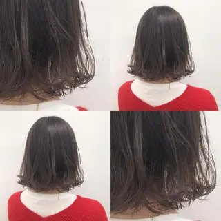 セミロング カラー パーマ ヘアアレンジ メンズ キッズ ネイル マツエク・マツパ 上品＆韓国風 🥀海心🥀のヘアスタイル