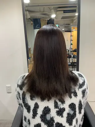 ミディアム ブリーチ縮毛矯正 LAFFYuiのヘアスタイル