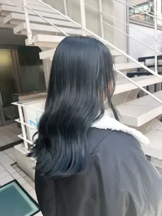 セミロング カラー ブリーチなし/カラー 専門店ASOBIのヘアスタイル