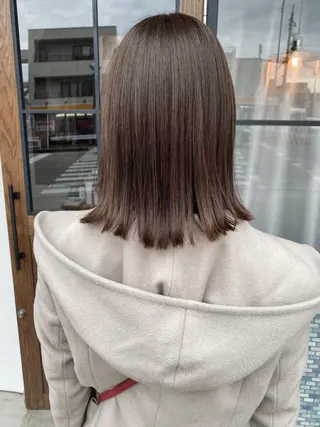 ミディアム カラー MR.GOOD MORNINGフジイのヘアスタイル