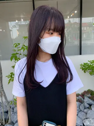 セミロング カラー ♡田口 結彩♡のヘアスタイル