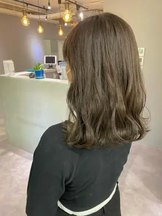 セミロング カラー きよはらちさき🍑 柔らかカラー🌱🫧のヘアスタイル