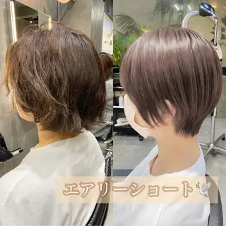 ショート カラー 透明感カラー🌿 グレージュ🐺陽介のヘアスタイル