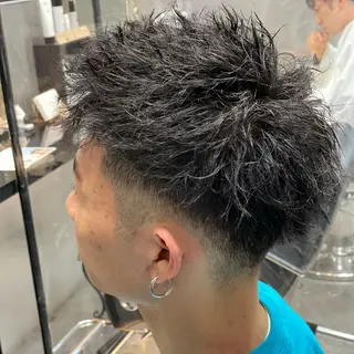 ショート カラー パーマ ヘアアレンジ メンズ キッズ L.E.M泉中央店長 小野寺優斗のヘアスタイル