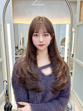 ロング カラー 🇰🇷韓国風くびれ ヘア🇰🇷中村優大のヘアスタイル