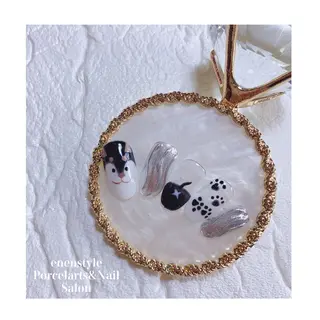 ミディアム ネイル 🐾enen style 🐾のネイルデザイン