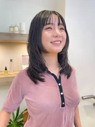 ミディアム apish パーマ/夏琳🌻のヘアスタイル