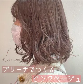 ミディアム カラー 店長福島成美/髪質 改善縮毛矯正/カラーのヘアスタイル