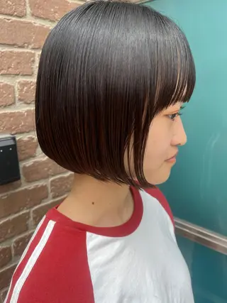 ショート カラー パーマ ヘアアレンジ メンズ キッズ ネイル マツエク・マツパ アイブロウ 久木原 ゆりのヘアスタイル