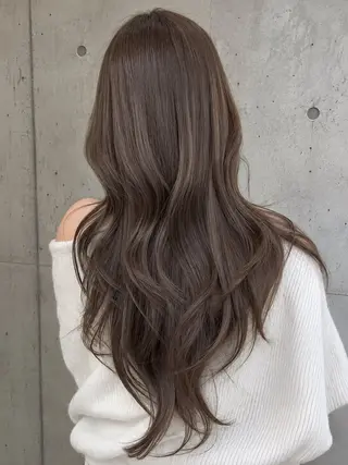 セミロング カラー ヘアアレンジ 🌫️大人韓国ヘア 🌫️naoyaのヘアスタイル