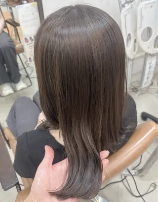 ミディアム カラー 頭皮×髪質改善 透明感カラー💎中村のヘアスタイル